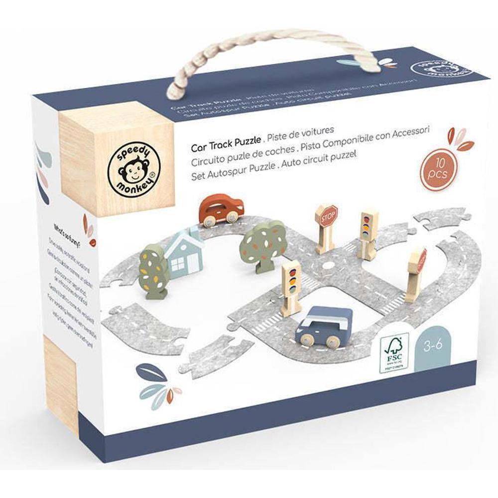 Speed Monkey Car Track Puzzle 